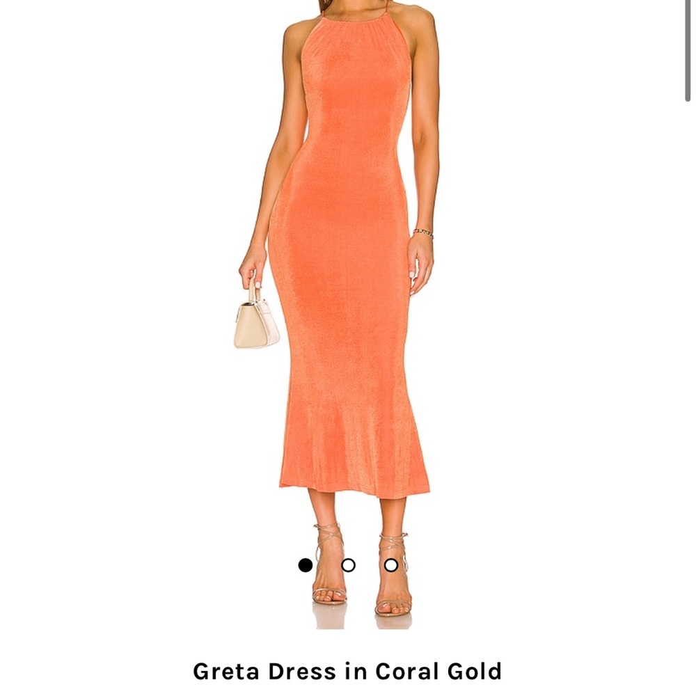 Greta Dress in Coral Gold
MISHA. Size AU6/US 2. Brand new with tags